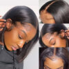 13x5x2 Straight BOB for Women Pre Plucked T Part Wigs Brazilian Lace Human Hair Wig Perruque Cheveux Humains