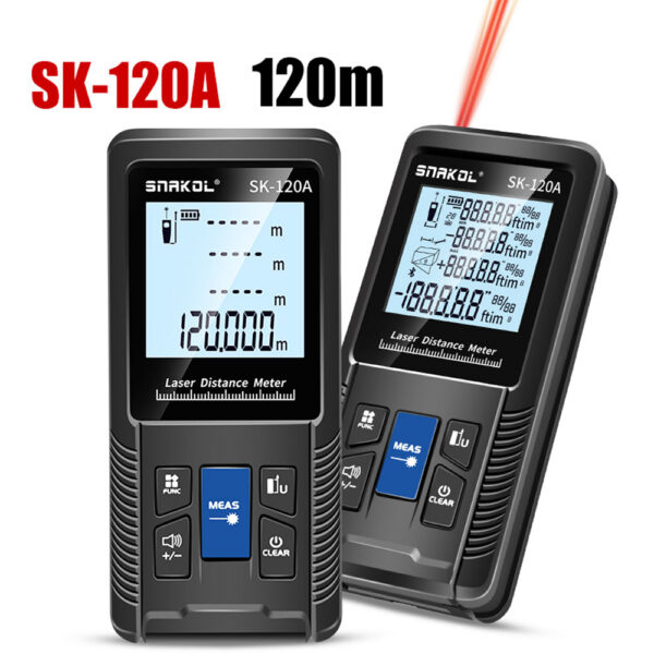 eb8ead22db070f13 Intelligent Rangefinder Digital Laser Distance Meter with Single Continuous Volumes Area Pythagoras Measurement 70M-120M