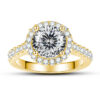 eb9a72178f83e6d7 JoyceJelly 1CT 6.5MM Moissanite Diamond Rings Female Sterling Sier Plated 14K Gold Wedding Engagement Fine Jewelry