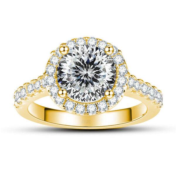 eb9a72178f83e6d7 JoyceJelly 1CT 6.5MM Moissanite Diamond Rings Female Sterling Sier Plated 14K Gold Wedding Engagement Fine Jewelry
