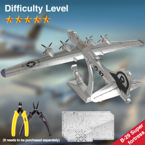 ebbf11f26f9666c1 Piececool 3D Puzzles B-29 Super Fortress Metal Assembly Model Kits Creative Toys Jigsaw DIY for Adult Gifts 150Pcs