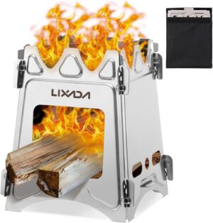 ebc56fecae35f78a Lixada Compact Folding Wood Stove for Outdoor Camping Cooking Picnic