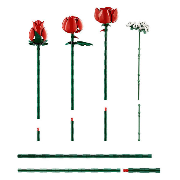 ebe6fb4879ee9548 Bouquet of Roses Compatible Construction Artificial wers Building Blocks Toys Bricks Birthday Gift Home Decor