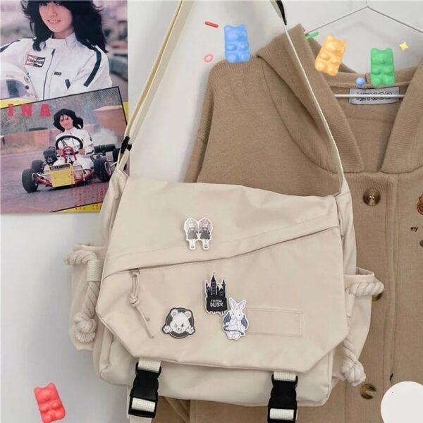 ebebe5cddeaad477 Nylon Handbags Shoulder Large Capacity Crossbody For Teenager Messenger Bag Student School Bags