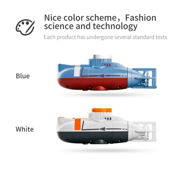 Mini RC Submarine 0.1m/s Speed Remote Control Boat Waterproof Diving Toy Simulation Model for Kids Christmas New Year Gift