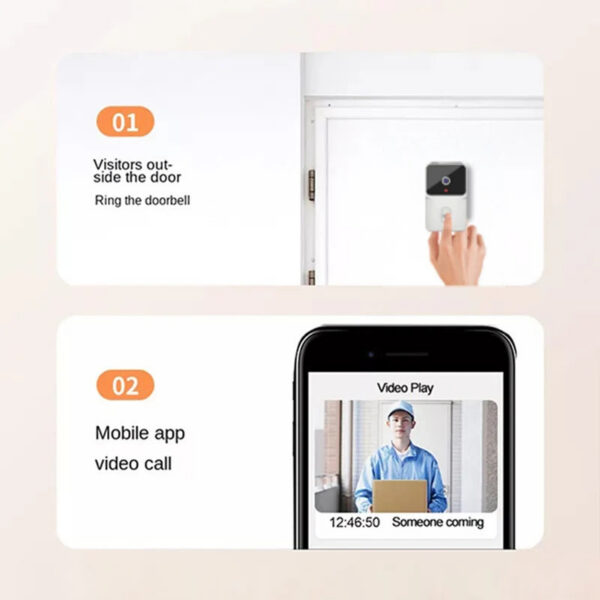 ebfb5106373e83f7 Tuya Wireless Video Doorbell Camera WIFI Night Vision Smart Home Security Outdoor HD Door Bell Two Way Intercom Voice Change