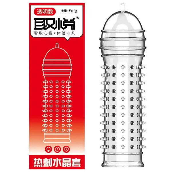ebfb6590fb788857 Spike Condoms Penis Extension Sleeves Sex Toys for Men Delay Ejaculation Reusable Condoms Enlargement Sperm Lock Cock Ring