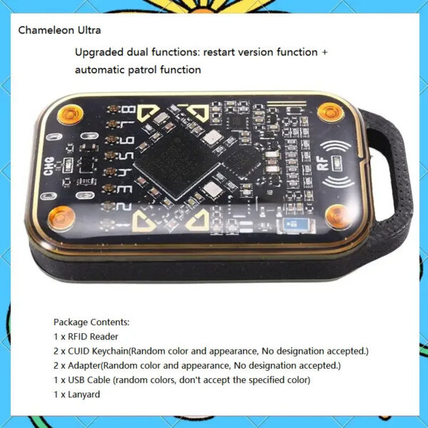 Chameleon Ultra Upgrade Smart Card Emulator+2XCUID Keychain RFID Smart Chip Reader 125K 13.56Mhz Card Duplicator-[A51I]