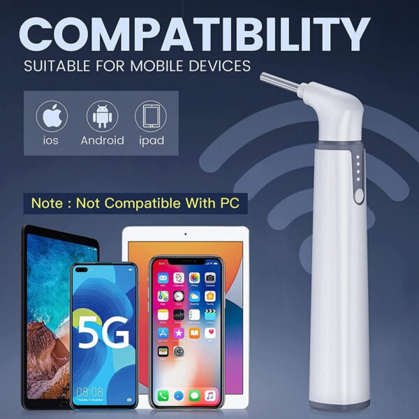 ec12191098d0770a Visual Scoop Endoscope WiFi Wireless Otoscope Ear Wax Removal 3.9mm 720P Taking Picture Video Compatible with IOS Android