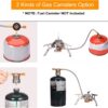 Portable Camping Gas Stove with 1LB Propane Tank Adapter, Foldable Camp Stove Backpacking Stove with Piezo Ignition for Outdoor Hiking Cooking Burner