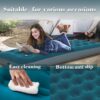 Single Size Camping Air Mattress with Built in Foot Pump, Inflatable Bed Blow Up Mattress Sleeping Pad