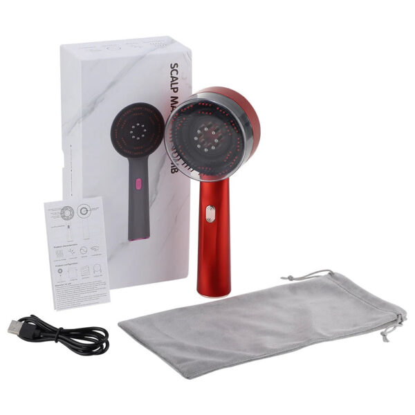 ec31353bb0984a37 Electric Vibration Massage Comb Red Light Therapy Hair Growth Massage Scalp Brush Anti Hair Loss Liquid Oil Applicator Hair Care