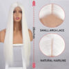 ec387e33c82eb3d3 I's a wig Long Straight White Cosplay Synthetic Wigs Women 60 613 Blonde Grey Pink Black Color for Daily Party Lolita
