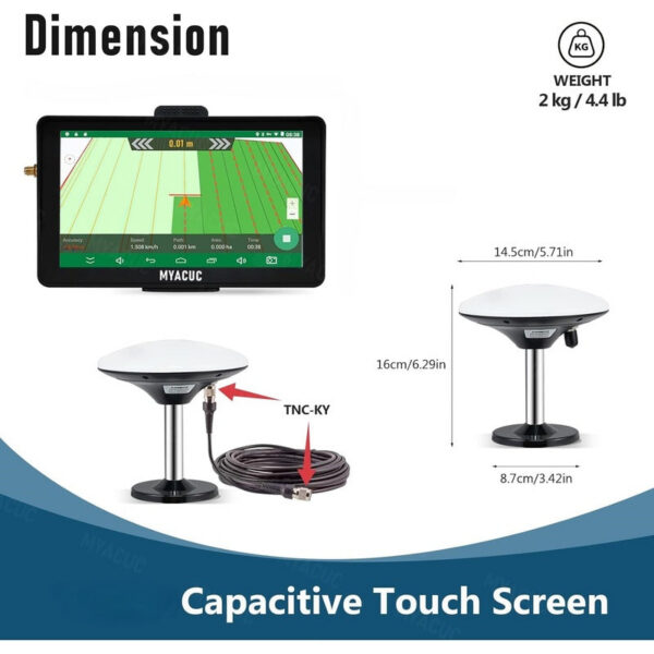 ec5b942b01d633f9 7 Inch Touch Screen Agriculture Tractor GPS Harvester GNSS Navigator for Seeding and Sowing Farmland Activities