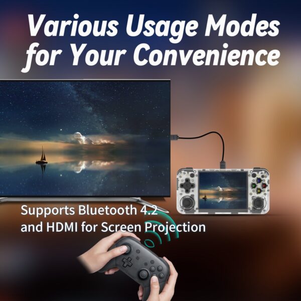 ec5cd07ff4547e47 ANBERNIC RG35XX H Handheld Game 3.5''IPS Screen HDMI Output Linux System RG35XXH Retro Video Simulator Console Kids Gift