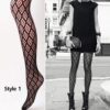 VERO MONTE Women Patterned Fishnet Tights Black Fishnets Net Stockings Pantyhose