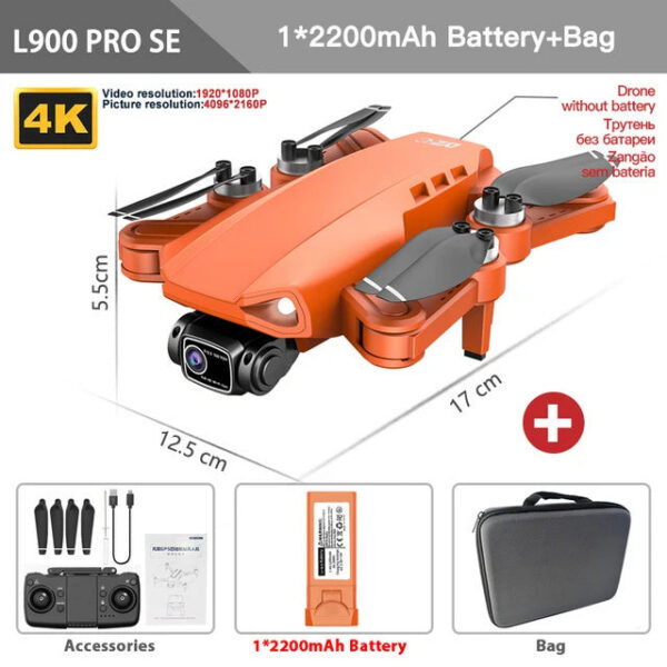 ec6476e6bc903aca L900 Pro SE GPS Drone Profesional 4K HD 5G WIFI FPV Camera Quadcopter With Brushless Motor RC Mini Dron for Children Toys
