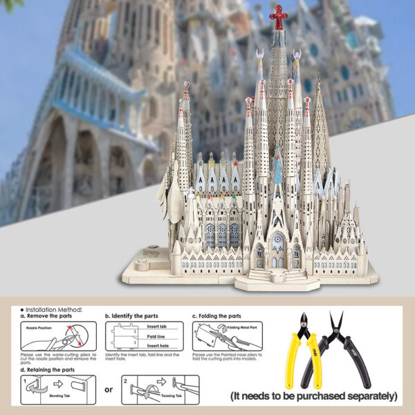 ec6db8ecee0e52de Piececool 3D Metal Puzzles La Sagrada Família Model Kits Jigsaw Toy DIY Set for Adult Collection Building Blocks