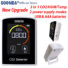 New Real time Carbon Dioxide Detector Greenhouse Warehouse Air Quality Temperature Humidity Monitor CO2 Sensor