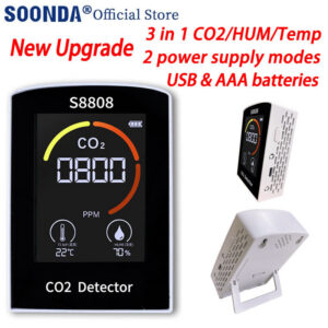 ec7b112b955a5e32 New Real time Carbon Dioxide Detector Greenhouse Warehouse Air Quality Temperature Humidity Monitor CO2 Sensor