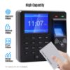 ec81afed23c013a5 2.4 Inch Attendance Machine Fingerprint/Password/ID Card Recognition Time Clock Employee Checking-in Recorder Multi-language
