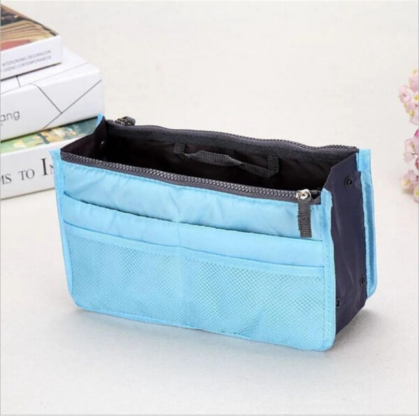Multifunctional Bi-fold Double Zipper Capacity Storage Arrangement Makeup Toiletries Large Classification Bag