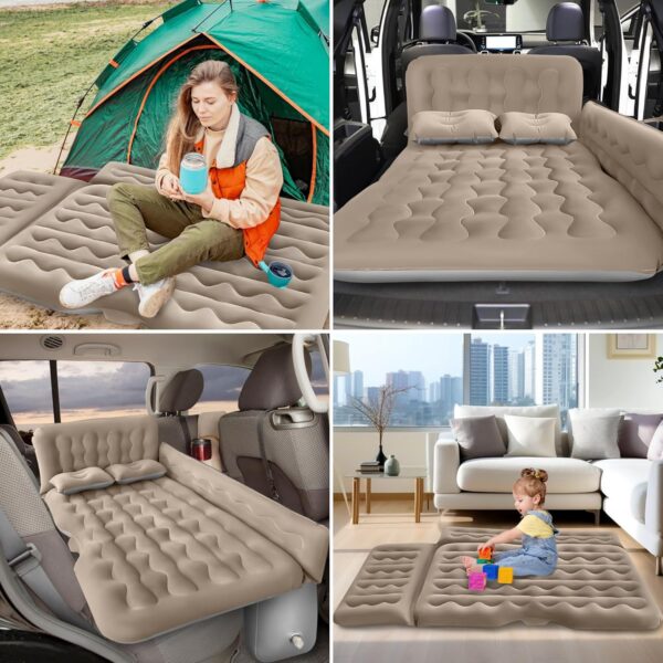 SUV Air Mattress Camping Bed - Car Mattress Back Seat Portable Foldable Car Air Bed SUV Sleeping Pad Car Bed Mattress for Sedan SUV Truck