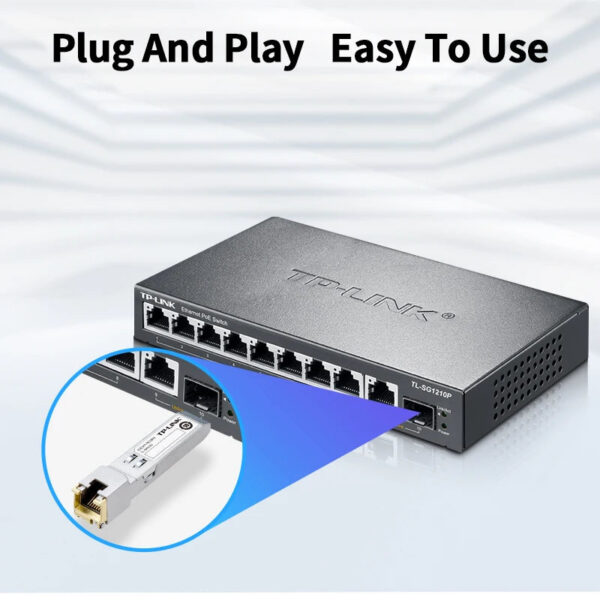 ec9469c0ba83c149 TP-Link 10G Copper SFP+ Module 10GBase-Tx 2.5G Fiber Optical RJ45 Ethernet Port 10Gbps Transceiver Module Transmission TL-SM510U