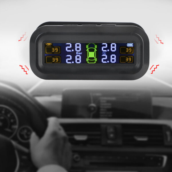 Tire Monitoring System Car Monitor Tyre Pressure Alarm With 4 External Sensors