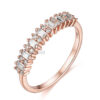 ecbf46096fd07c95 Kuololit Soild 585 14K Rose Gold Moissanite Band for Women Baguette Solitaire Matching Wedding Diamond Ring Engagement