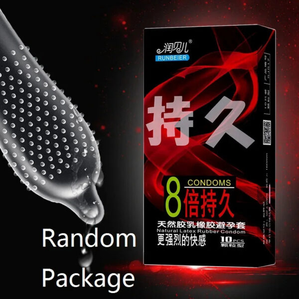 ecc9e7799b1cc777 10pcs Large Particles Condoms Sex Toys for Men Screw Thread Dotted Granular High Sensitivity Penis Sleeves with Spikes Sex Shop