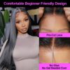 ece0562867d06a1b Glueless Straight 13x4 Front Pre-Cut Human Hair Wigs Ready To Wear 6x4 5x5 Hd Lace Closure Wig