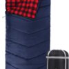 REDCAMP Cotton Flannel Sleeping Bags for Camping, 3-Season Warm and Comfortable Adult Sleeping Bag, Envelope with 2/3/4lbs Filling