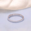 AEAW 14k White Gold 0.25ctw 2mm EF Round Cut Engagement&Wedding Lab Grown Diamond CVD HPHT Band Ring for Women