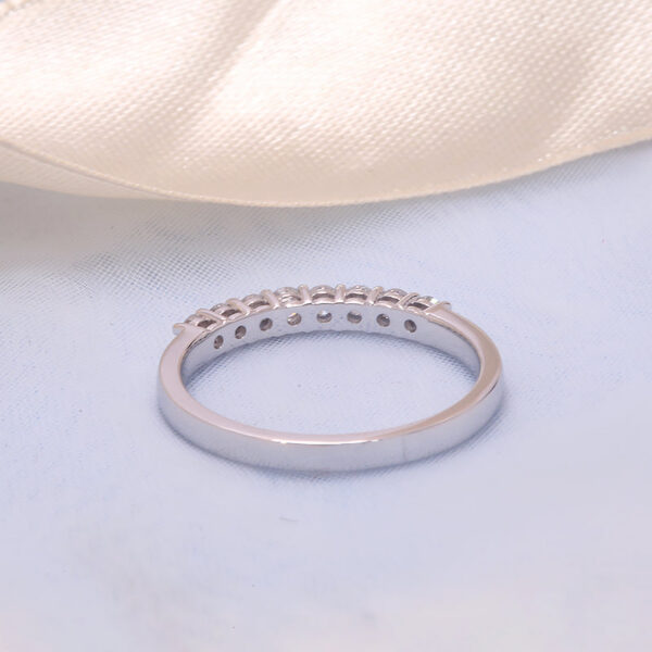 AEAW 14k White Gold 0.25ctw 2mm EF Round Cut Engagement&Wedding Lab Grown Diamond CVD HPHT Band Ring for Women