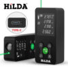 ed1d6aeca3020ed7 HILDA 50M/100M Rangefinder Red/Green Light Distance Digital Tape Rechargeable and Measurable Angle Laser Measure