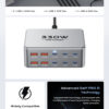 330W USB C GaN Charger 100W PD3.0 PPS QC3.0 Multiport Fast Charging Station For Laptop iPhone 15 16 Samsung Macbook Pro Tablet