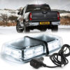12" 36 LED 18 Watts Emergency Hazard Warning Security Roof Top Flash Strobe Mini Light Bar with Magnetic Mount, for Plow or Tow