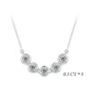 BAMOER 1 Carat Bazel Moissanite D color VVS1 Lab Grown Diamond Necklace for Women Sterling Sier Wedding Jewelry