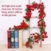 2.5m 1.8m Flower For Garland White Pink Home Room Wedding Decoration Silk Artificial Rose Vine Han