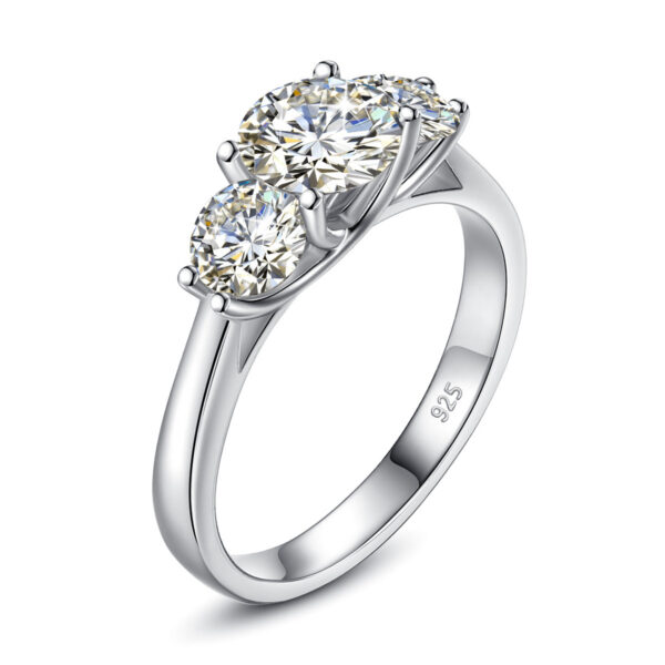 ed3f0ce346f9bcd0 Yellow Gold Moissanite Rings for Women Total Is 2ct D Color VVS1Eternity Engagement Jewelry With Certificate Original Trend Gift