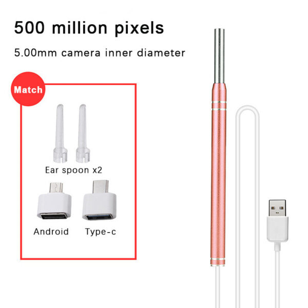 ed3f27069109c19d Smart Visual Earpick Endoscope Spoon Cleaner Camera Otoscope Ear Wax Remover Earwax Removal Tool Support Android PC Type-c
