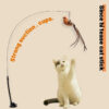ed451fe14e1506b8 Upgraded Epoxy Sucker Steel Wire Long Rod Feather Teasing Stick Cat Self Hi No Harmful Ingredients