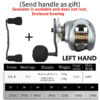 LINNHUE TDC300 Baitcasting Reel Magnetic Brake Reel Carbon Fiber Body 16KG 6.3:1 Drag Power Handle Pesca Fishing Reel