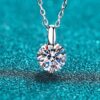 ed54de1d082c4f17 Smyoue 1-3CT 9MM Real Moissanite Necklace Sterling Sier Round Brilliant Cut Lab Created Diamond Pendant for Men Women Box