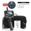 360° Steering Industrial Endoscope Camera 8mm 5"IPS Screen Single&Dual Lens Inspection Borescope 1080P For Car Engine Pip
