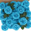 N&T NIETING Artificial Flowers, 25Pcs Fake Flowers Roses Perfect for DIY Wedding Bouquets Centerpieces Bridal Shower Party Home Flower Arrangement Decorations, Rainbow Color
