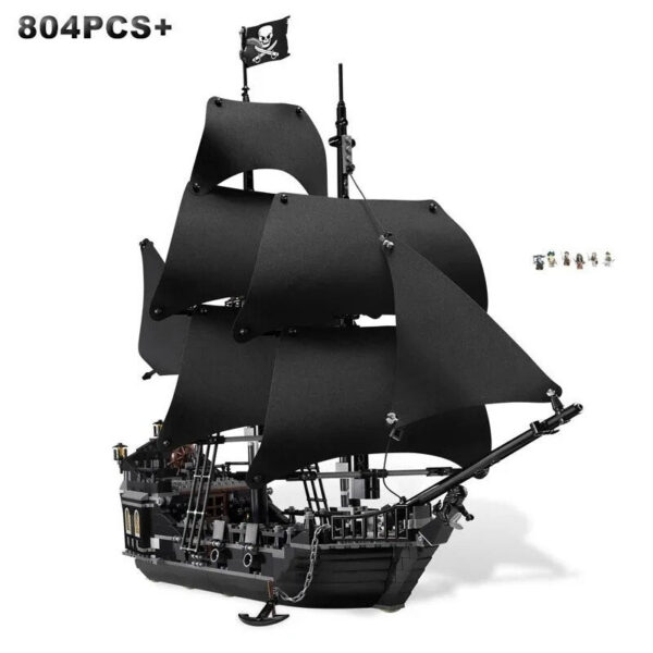 ed754fa72e46b9bd Pirates The Black Pearl Queen Anne's Revenge Ship Boat Fit 4195 4184 Model Building Block Moc Caribbean POTC Toys Christmas Gift