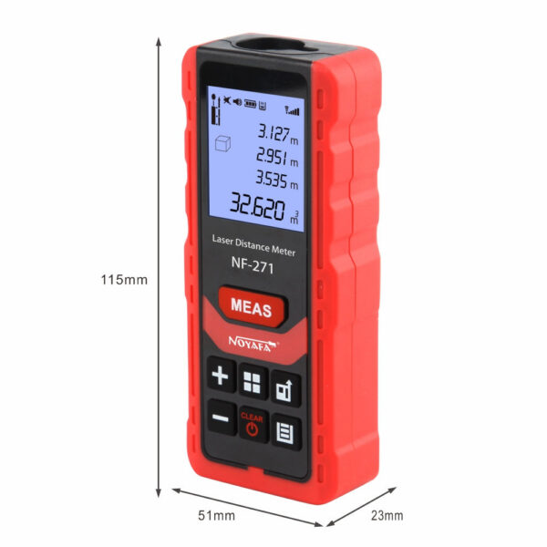 ed8728b43b3ca1b7 Noyafa NF-271-40M red Distance Meter Electronic Laser Digital Rangefinder Ruler Range Finder Measuring Tape Device