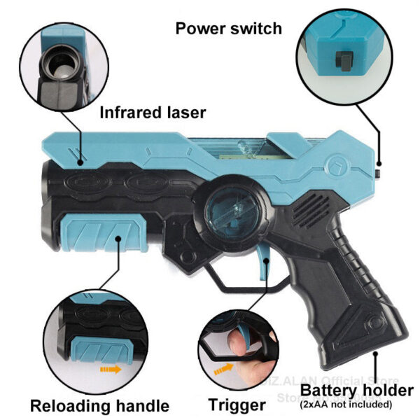 ed878e031ea78296 Tag Battle Game Gun Set Electric Infrared Toy Guns Weapon Kids Laser Strike Pistol For Boys Children Indoor Outdoor Sports